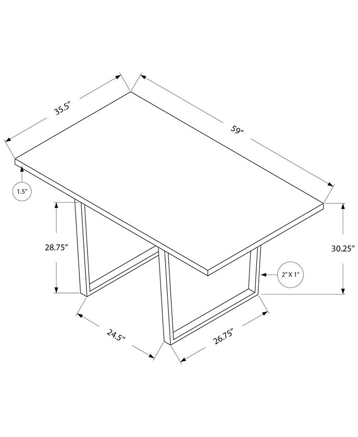 Monarch specialties 36 x 60 dining table macy s