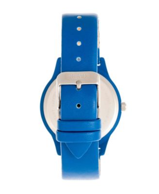 Unisex Splat Blue Leatherette Strap Watch 38mm