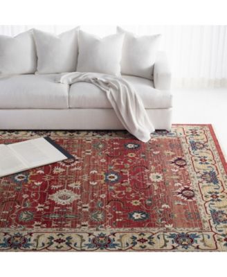 Ines LRL1293C Red and Beige 8' X 10' Area Rug