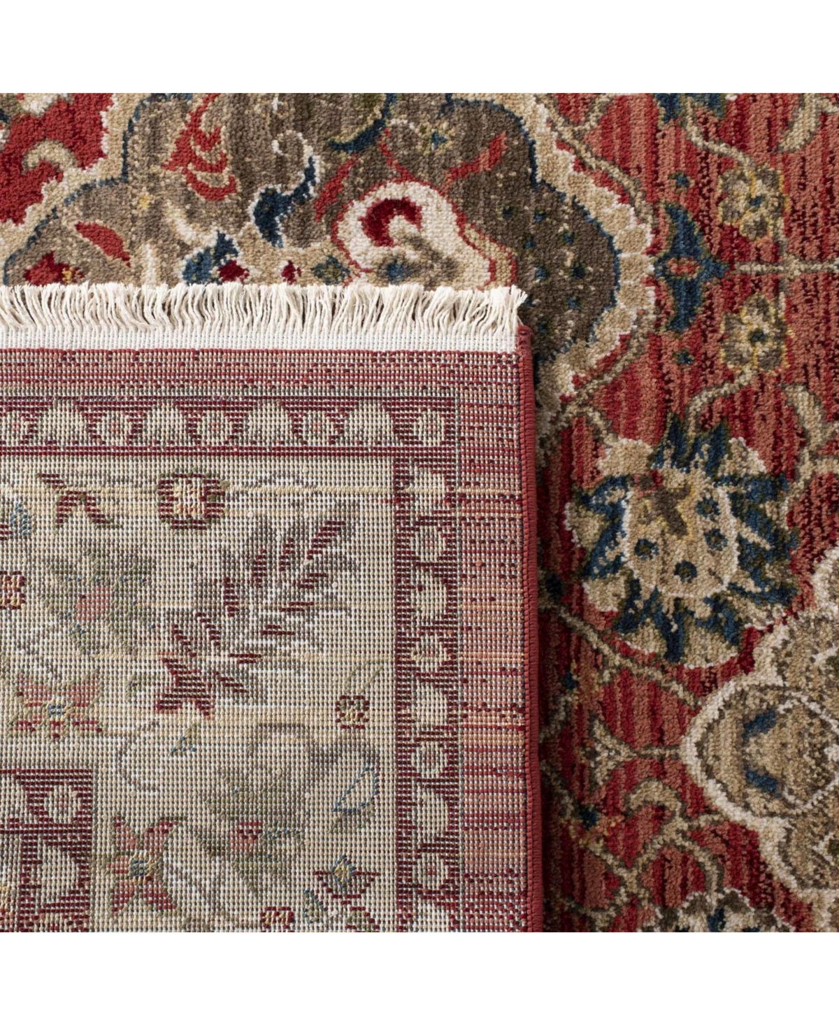 Lauren Ralph Lauren Ariel LRL1255C Red and Beige 9' X 12' Area Rug