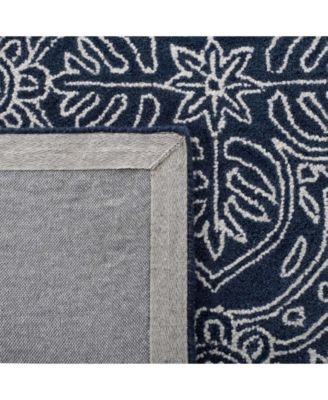 Etienne LRL6603N Navy and Ivory 4' X 6' Area Rug