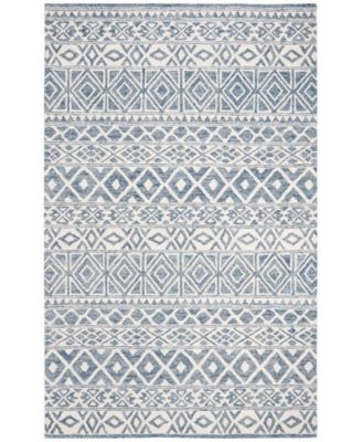 Theresa LRL6650A Ivory and Blue 8' X 10' Area Rug