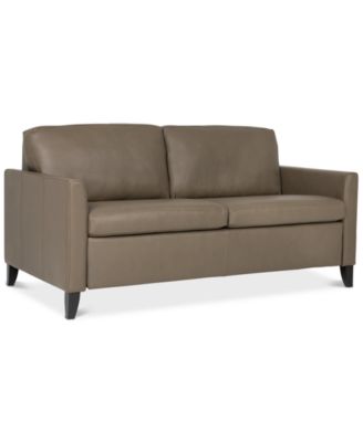 Priley 70" Leather Queen Sleeper Sofa