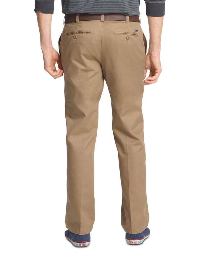 IZOD Men's American Straight-Fit Flat Front Chino Pants & Reviews ...