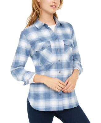 Pendleton - Cotton Elbow-Patch Plaid Flannel Shirt