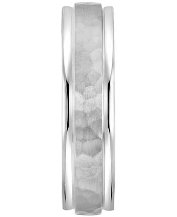 Macy's - Hammered Texture Band in Sterling Silver