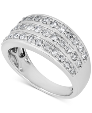 image of Diamond Three Row Band (1 ct. t.w.) in 14k White Gold