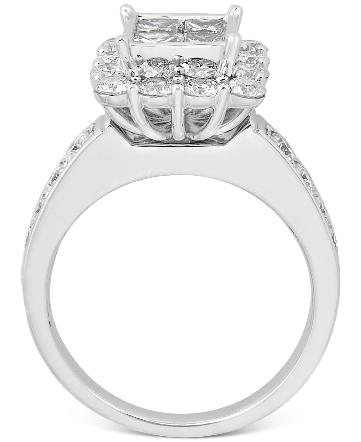 Diamond Princess Halo Bridal Set (3 ct. t.w.) in 14k- White Gold