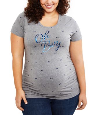 Motherhood Maternity - Oh Boy™ Plus Size Graphic Maternity Tee