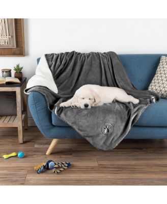 PetMaker - Waterproof Pet Blanket – 60inx50in Soft Plush Throw Protects Couch, Chair, Car, Bed from Spills, Stains or Fur-Machine Washable by  Gray