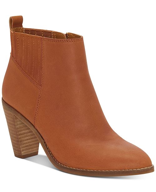 Lucky Brand Women's Nesly Heeled Leather Booties & Reviews - Boots ...