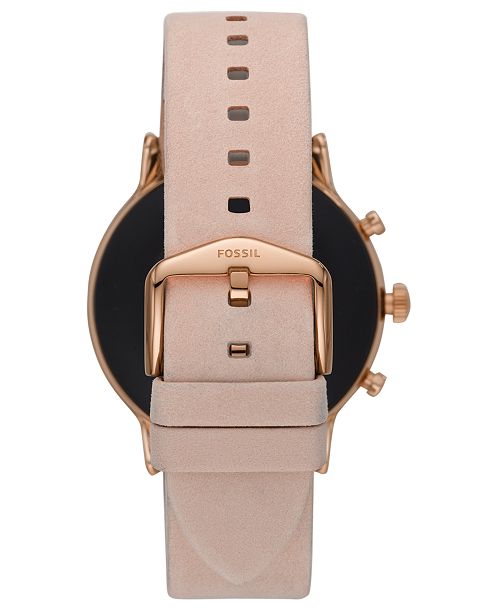 Fossil Tech Gen 5 Julianna HR Nude Leather Strap Smart Watch 44mm