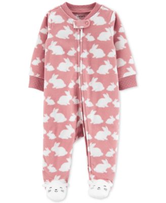 Carter's - Baby Girls Fleece Bunny Coverall