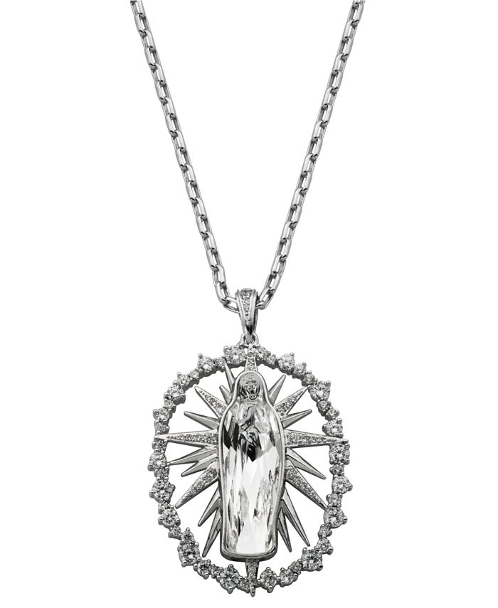 PRIME ART & JEWEL Swarovski and Cubic Zirconia Religious Necklace in