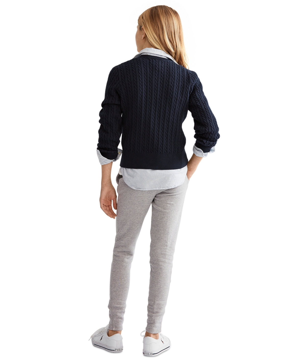 Polo Ralph Lauren Big Girls Cable-Knit Cotton Cardigan