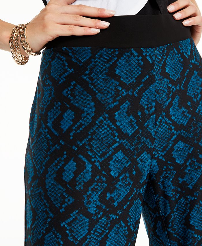 INC International Concepts INC PythonPrint WideLeg Pants, Created for