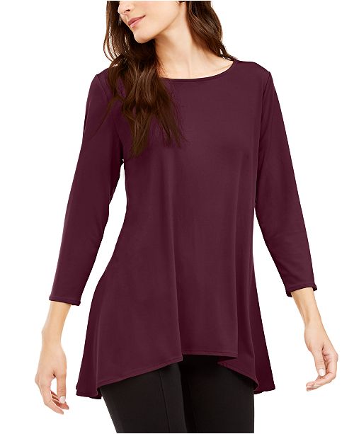 Alfani High Low Tunic Created For Macy S Reviews Tops Women