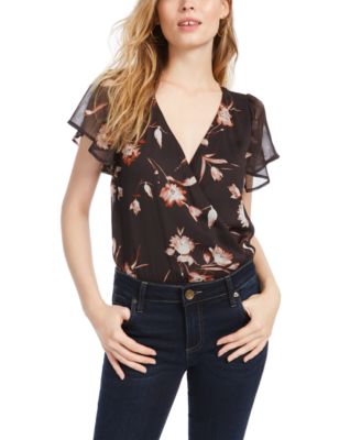 Ash & Violet - Flutter-Sleeve Bodysuit