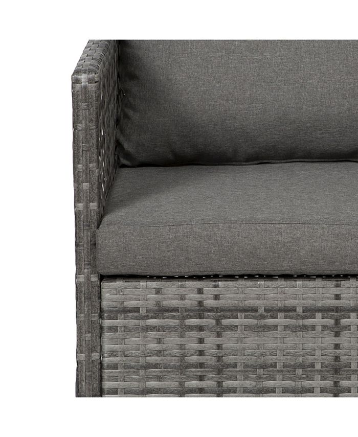 Westin Furniture 4Piece Woven Rattan Wicker Sofa Set with Cushion Macy's