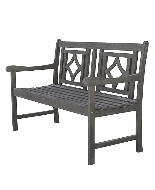 Vifah Renaissance Outdoor Patio Diamond Hand Scraped Hardwood