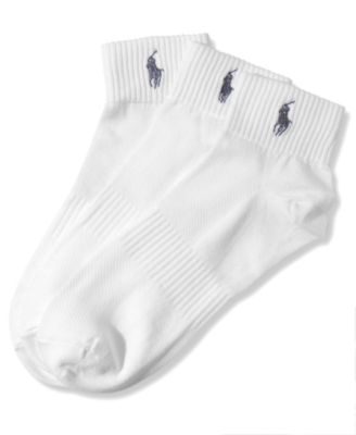 Ralph Lauren Men's 3-Pk. Technical Quarter Socks