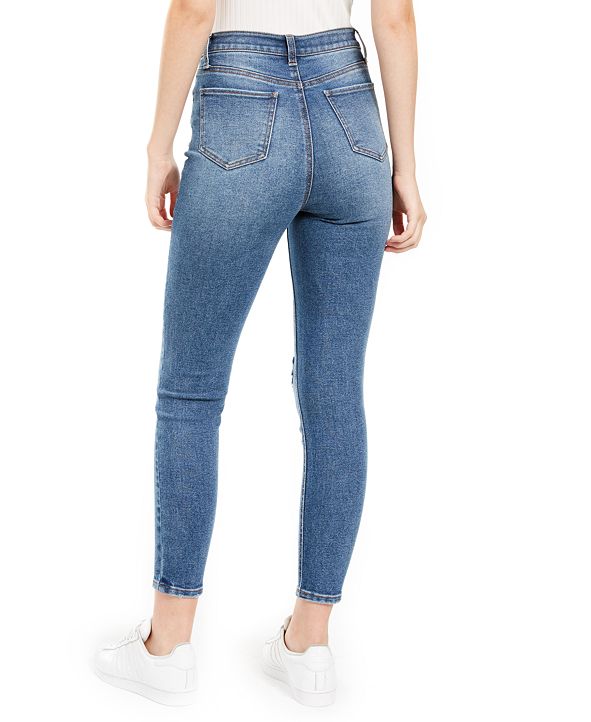 Vanilla Star Juniors' Real Cheeky Ripped High-Rise Jeans & Reviews - Jeans - Juniors - Macy's