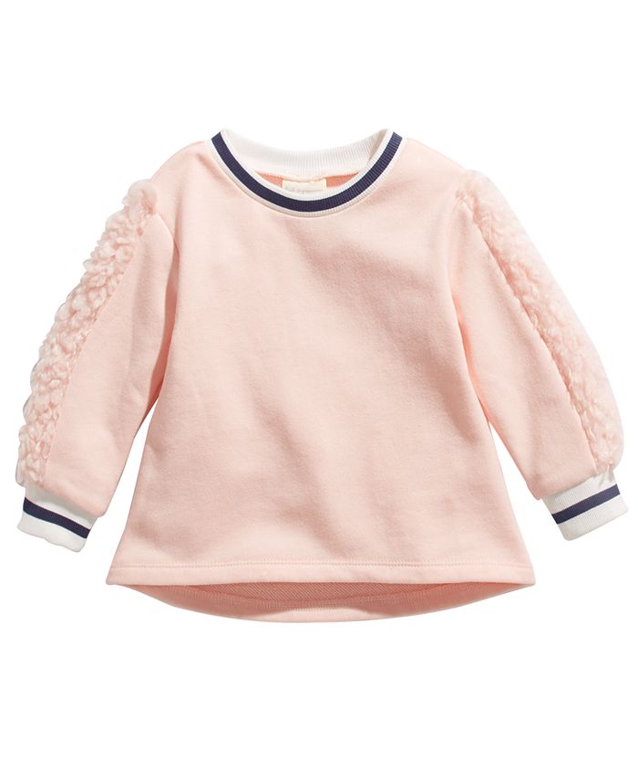 First Impressions Baby Girls FleeceTrim Sweater, Created for Macy's