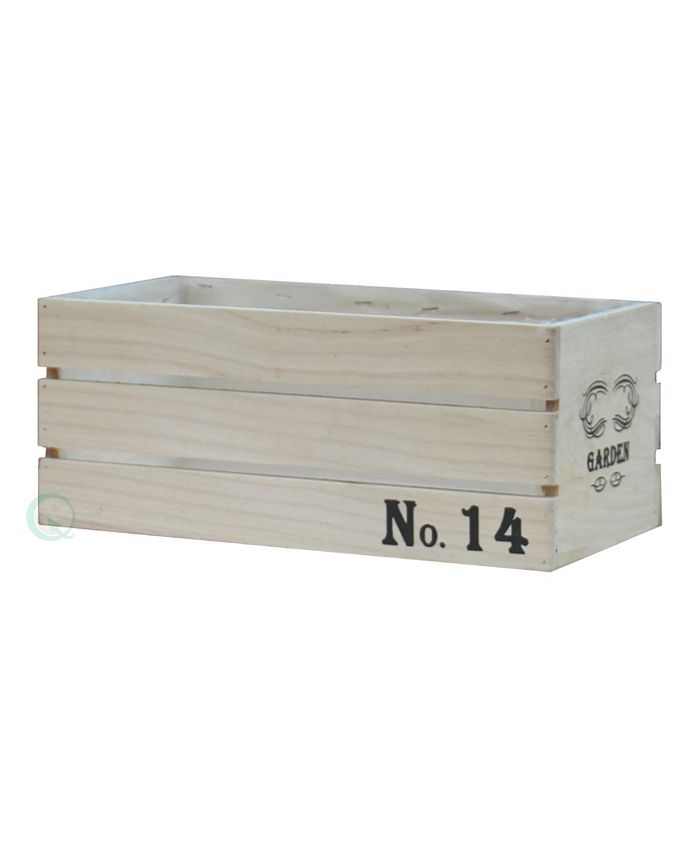 Gardenised Distressed Wood Crate Planter Large Macy's