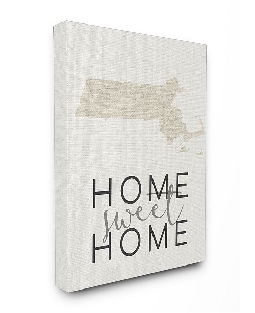 Stupell Industries Home Sweet Home Massachusetts Typography Canvas Wall Art 16 X 20 Reviews All Wall Decor