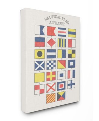 Nautical Flag Alphabet Canvas Wall Art, 24" x 30"