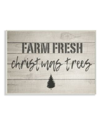 Farm Fresh Christmas Trees Vintage-Inspired Sign Wall Plaque Art, 10" x 15"