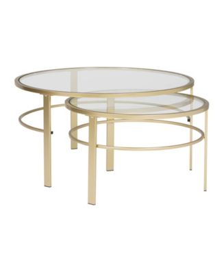 Studio Designs Home Corbel Modern Round Nesting Coffee Table Set - Macy's