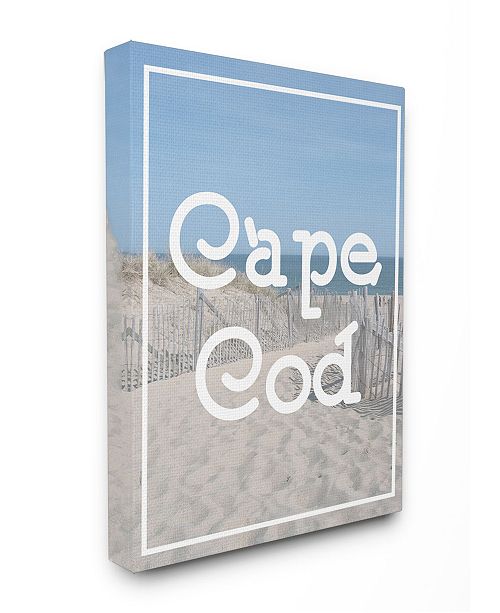 Stupell Industries Cape Cod Beach Typography Vintage Inspired Canvas Wall Art 30 X 40 Reviews All Wall Decor Home Decor Macy S