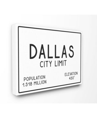 Miami City Limit Stretched Canvas Wall Art Oversized