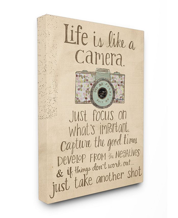 Stupell Industries Home Decor Life is Like A Camera Inspirational ...
