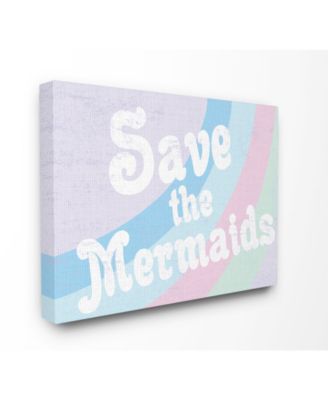 Save The Mermaids Canvas Wall Art, 30" x 40"
