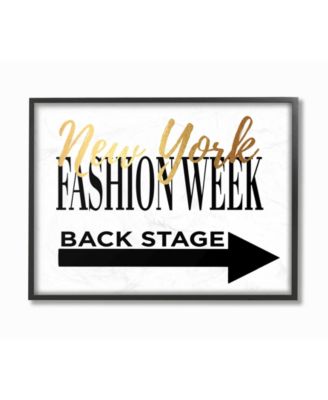 New York Fashion Week Backstage Framed Giclee Art, 11" x 14"