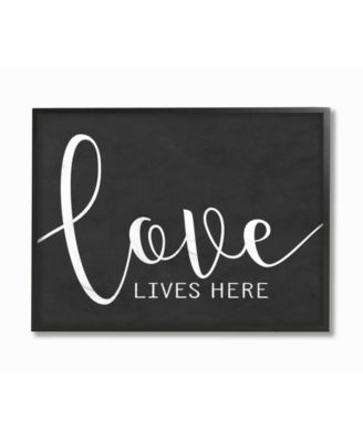 Love Lives Here Framed Giclee Art, 11" x 14"