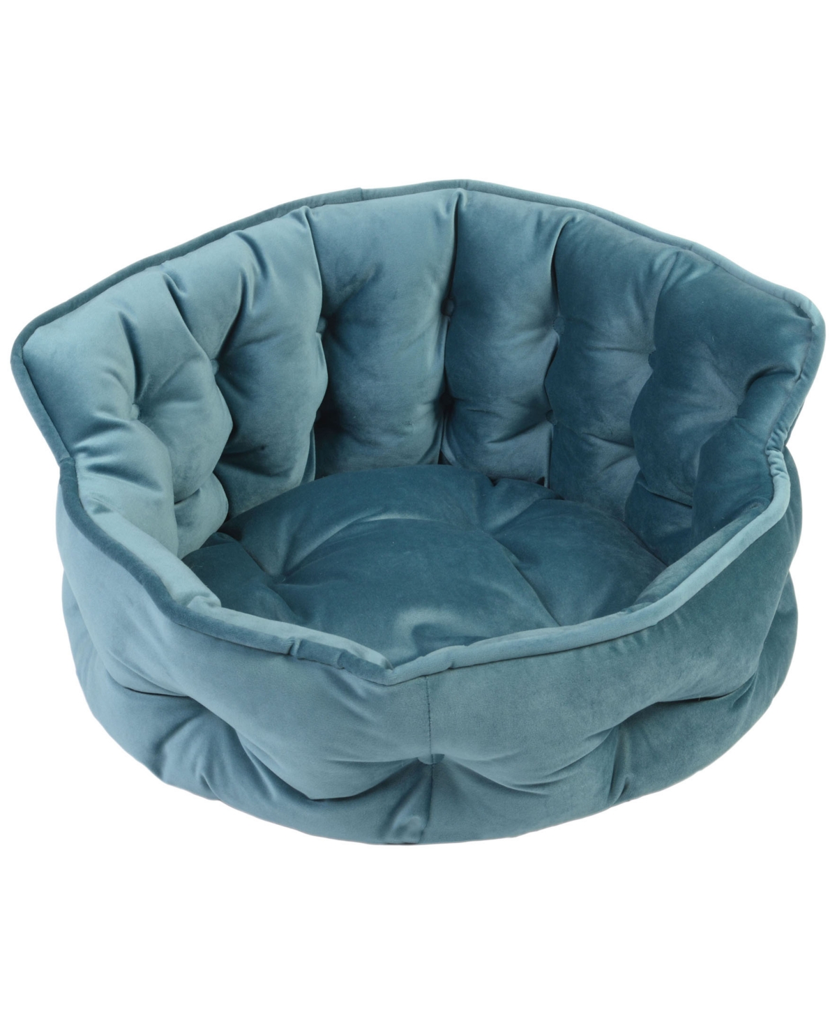 Details Ultra Plush Mini Tufted Velvet Round Cuddler Pet Bed, Dog Bed for Dogs and Cats