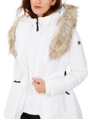 calvin klein big girls belted puffer jacket