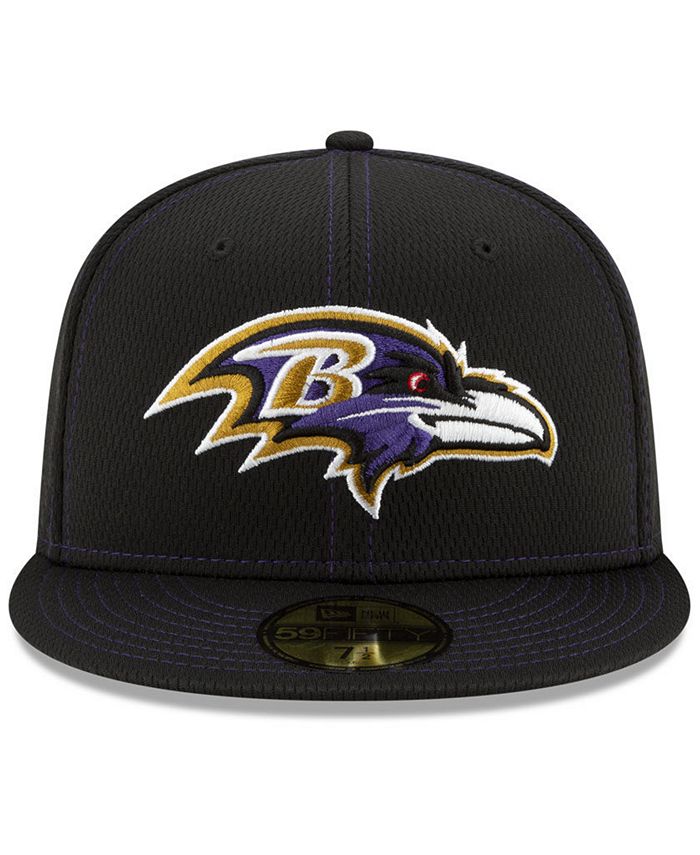 Lids New Era Baltimore Ravens On-Field Sideline Road 59FIFTY-FITTED Cap ...