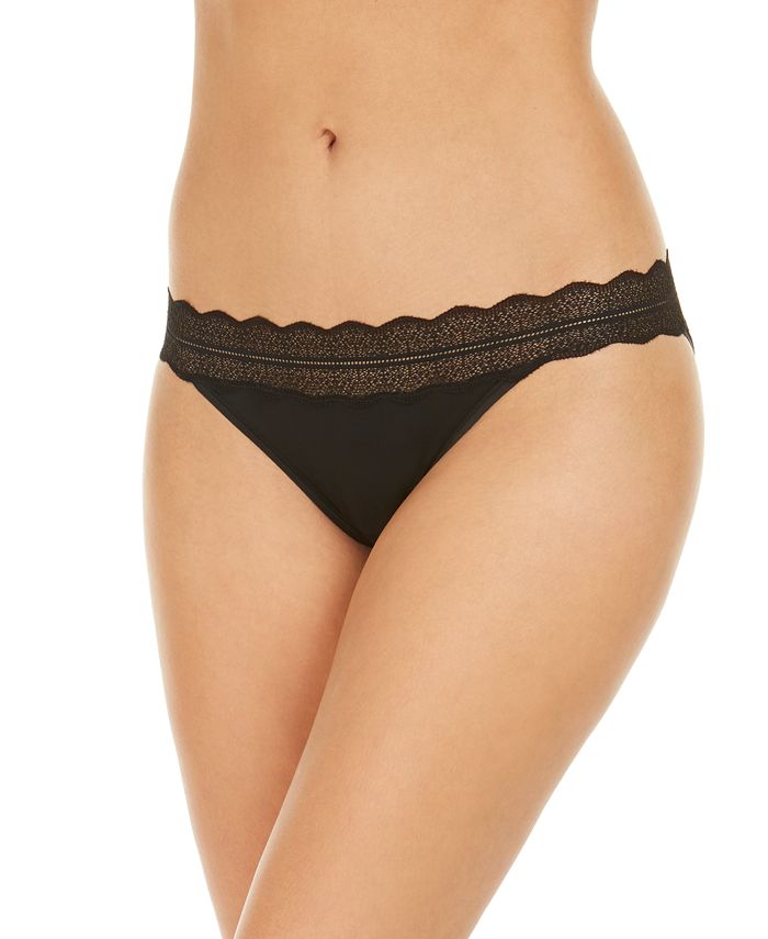 Calvin Klein Women's Lace Trim Bikini Underwear QD3780 - Macy's