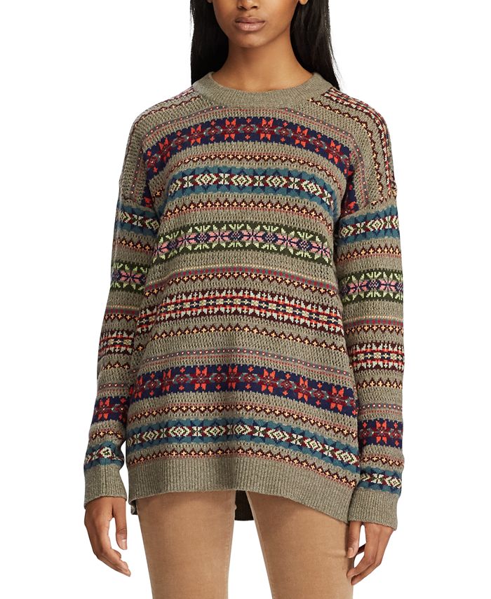 Lauren Ralph Lauren Fair Isle LongSleeve Sweater Macy's