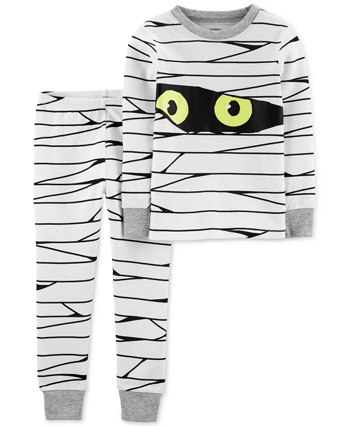 Carter s Baby Boys 2 Pc. Cotton Glow In The Dark Mummy Pajama Set