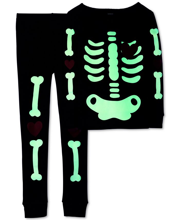 Girls skeleton pjs deals
