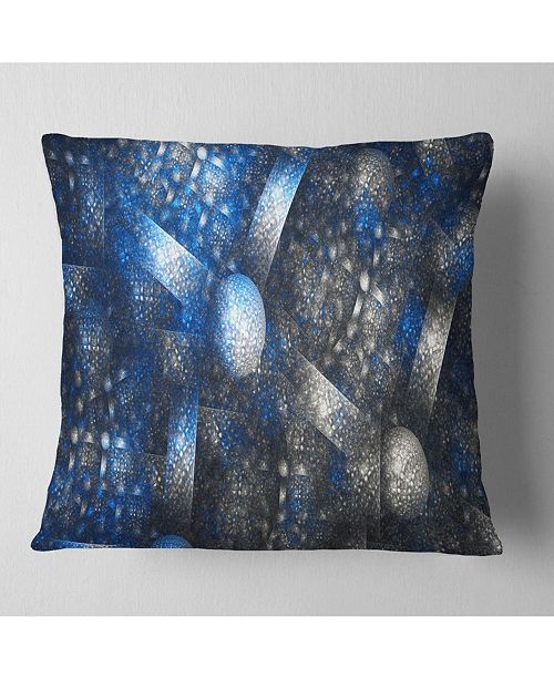 Design Art Designart Crystal Cell Dark Blue Steel Texture Abstract Throw Pillow 18 X 18 Reviews Decorative Throw Pillows Bed Bath Macy S