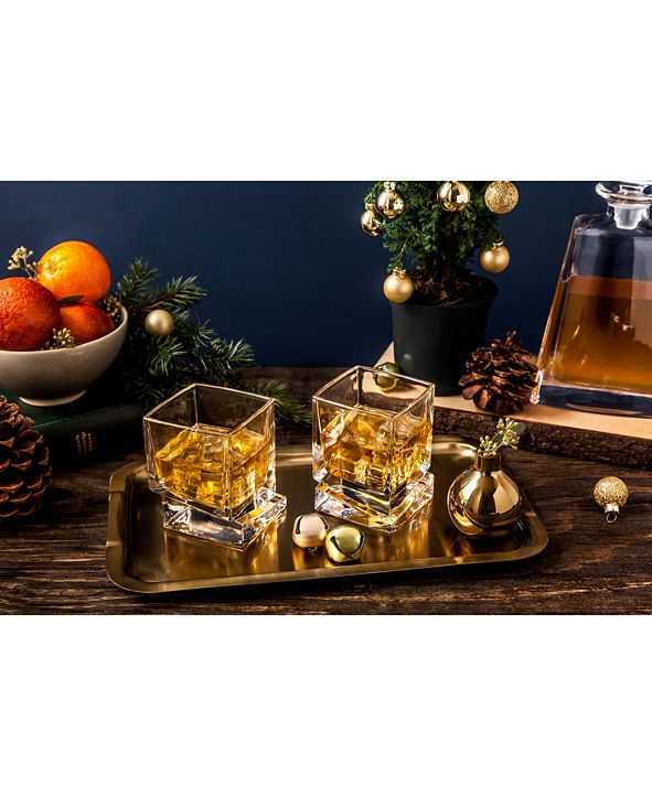 JoyJolt Carre Square Whiskey Glasses, Set of 4 & Reviews Glassware