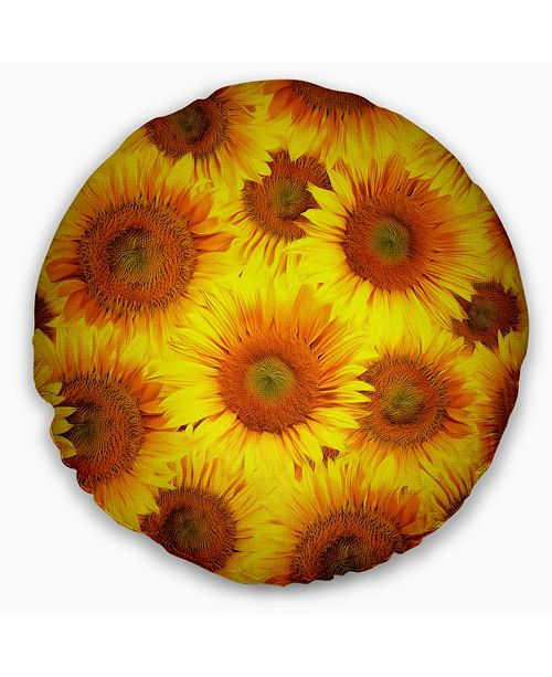 Design Art Designart Sunflower Heads Decorative Background Floral