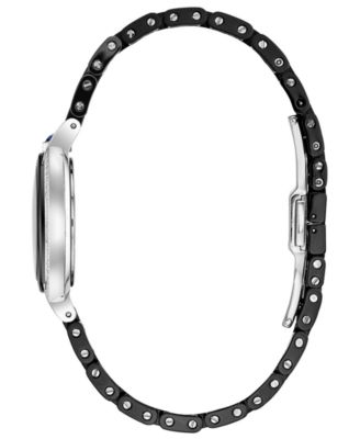 Women's Diamond (1/3 ct. t.w.) Rubaiyat Stainless Steel & Black Ceramic Bracelet Watch 35mm