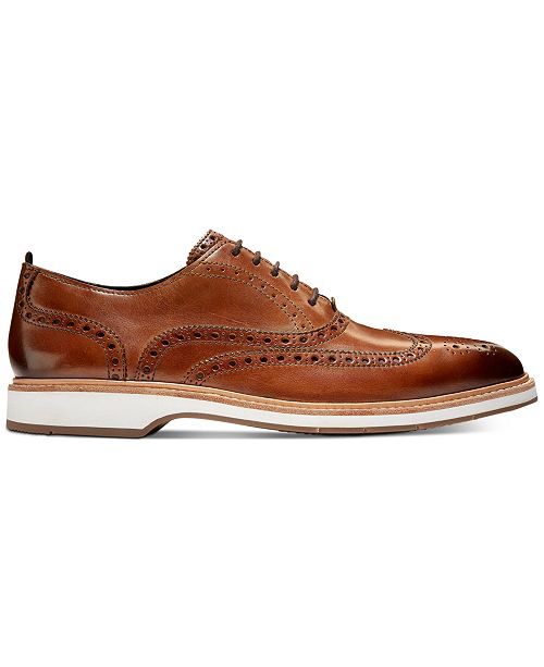 cole haan morris tan wingtip oxfords